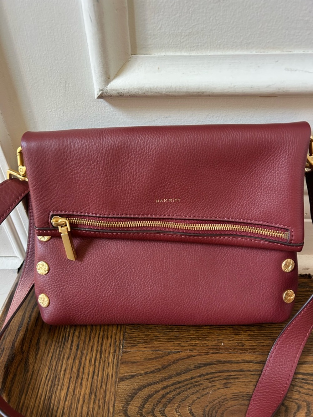 Hammitt VIP Medium Pomodoro Red Leather Crossbody nwot